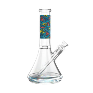 Blå glasbong av Keith Haring
